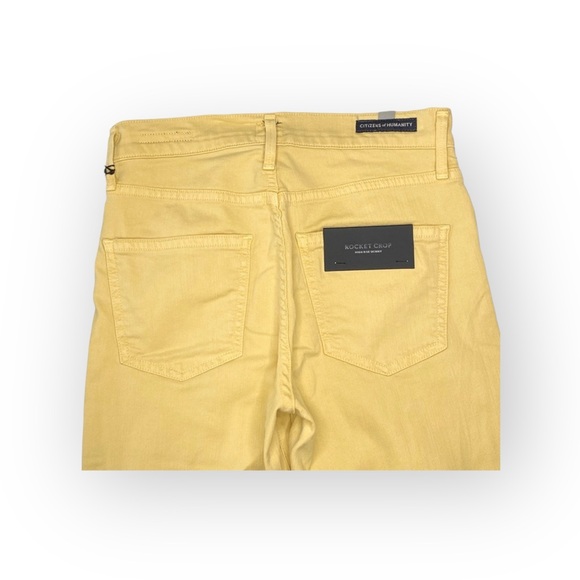 new Posh Citizens of Humanity ★ Cropped Stretch Jeans ★ Butter Yellow ★ 24 00 - Picture 12 of 16